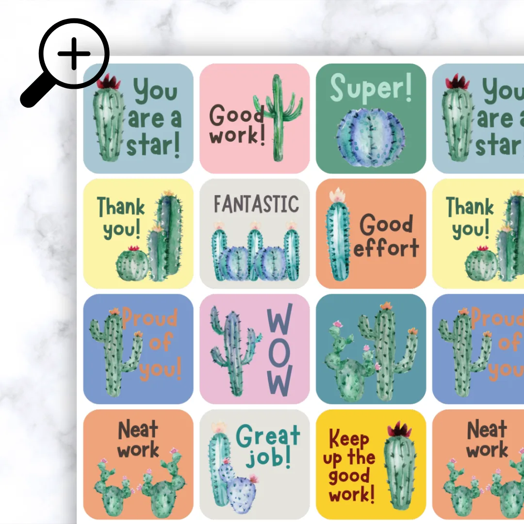 Boho Cactus Stickers - Image 3
