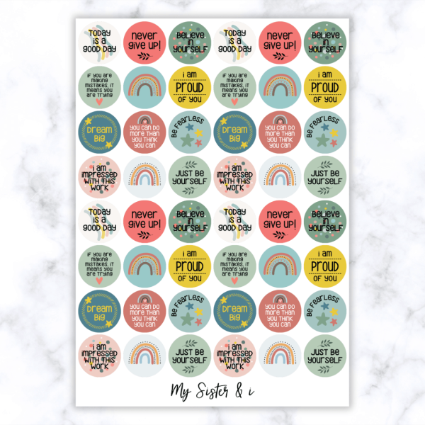 Boho Encouragement Stickers
