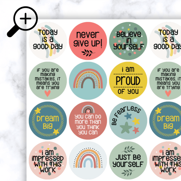 Alternative view of Boho Encouragement Stickers