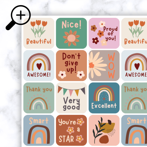 Alternative view of Boho Flowers Stickers
