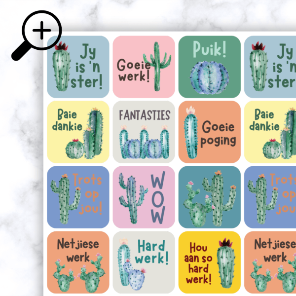 Alternative view of Boho Cactus Stickers