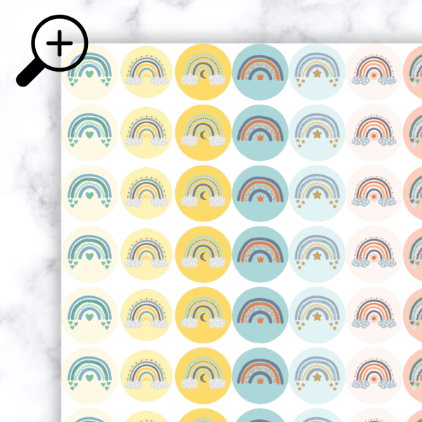 Alternative view of Boho Rainbow Stickers