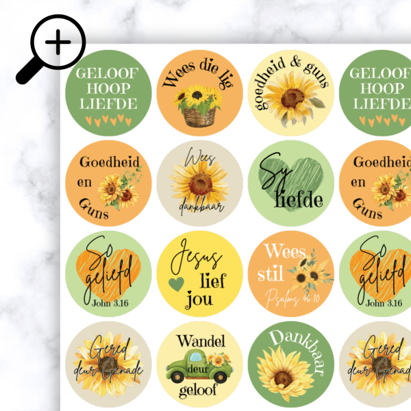 Alternative view of Bible Sunflower Stickers
