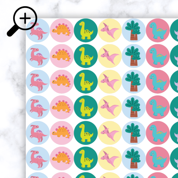 Alternative view of Dinosaur Stickers