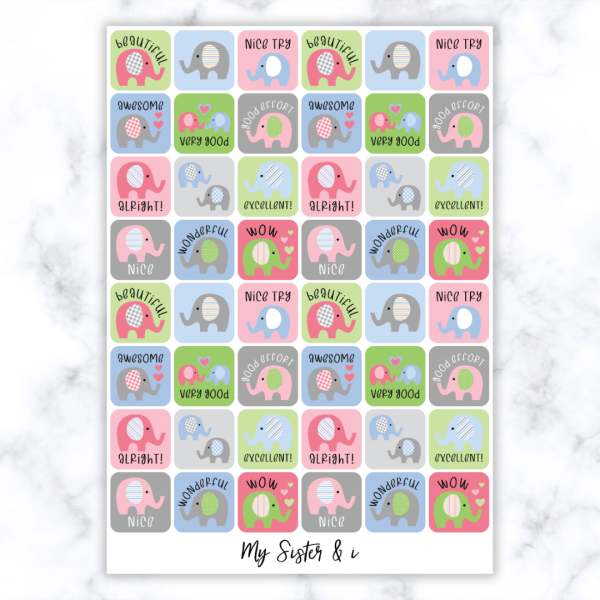 Elephant Stickers