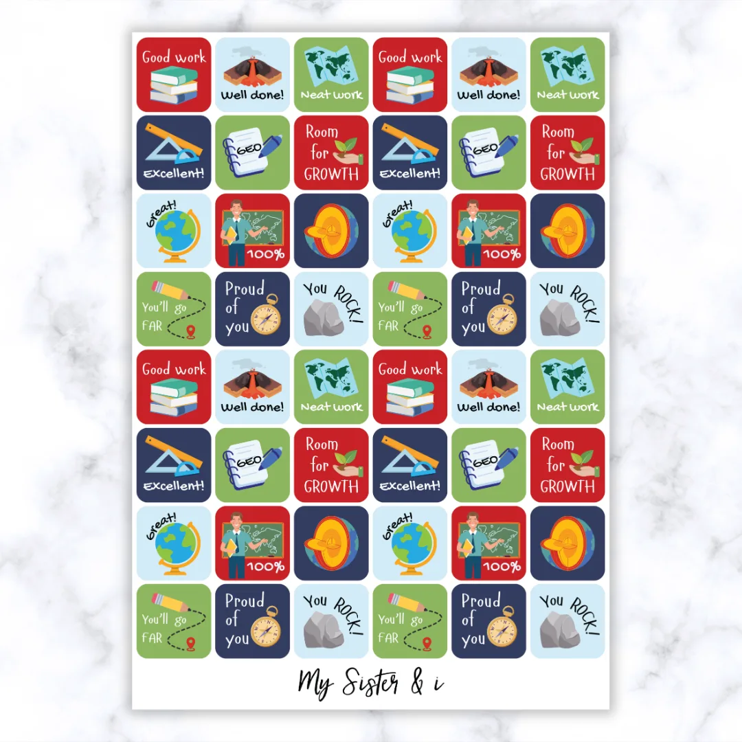 Geography Theme 1 Stickers