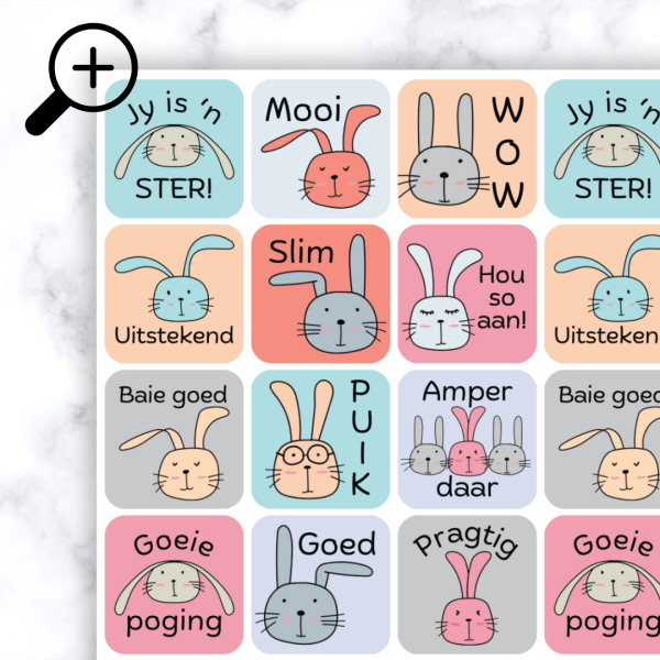 Alternative view of Bunny Stickers