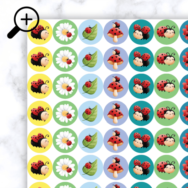 Alternative view of Ladybug Stickers