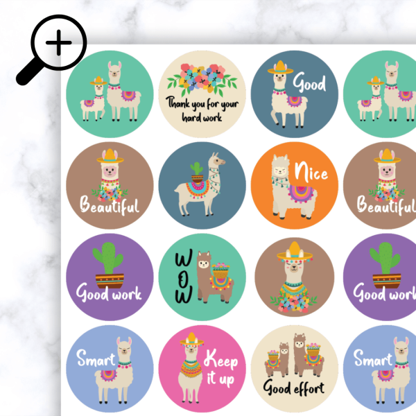 Alternative view of Llama Stickers