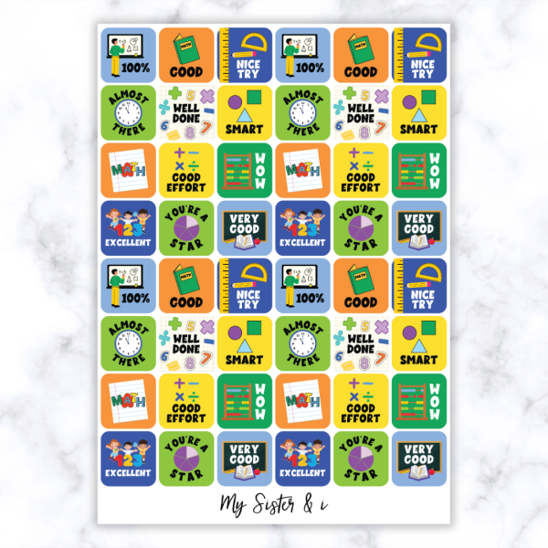 Math Theme 1 Stickers