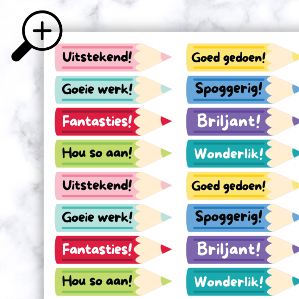 Alternative view of Pencil Motivational Stickers