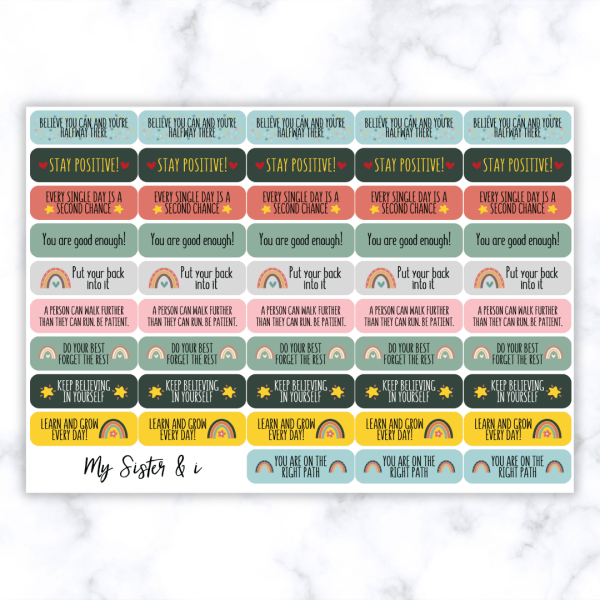 Rainbow Motivational Stickers
