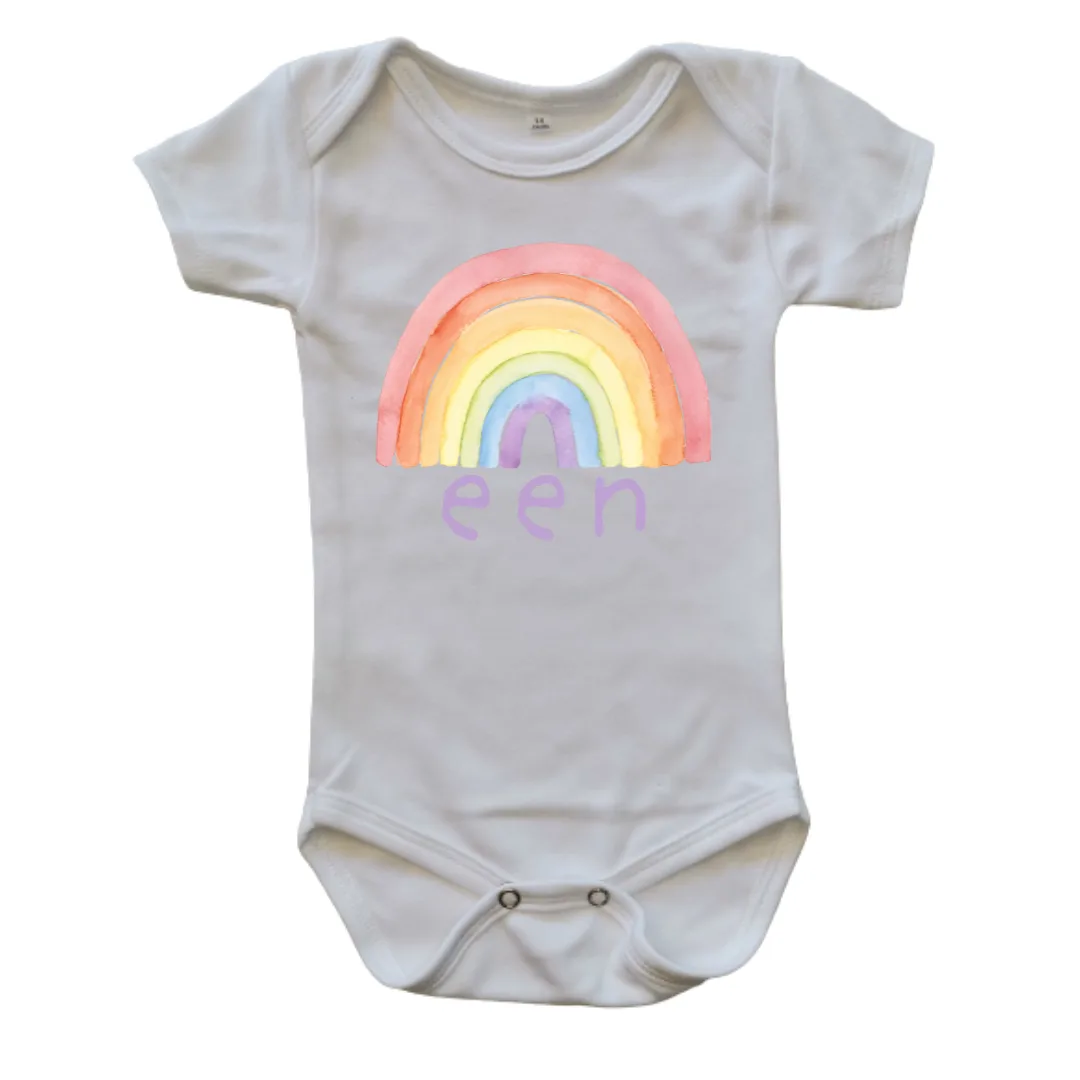 Pastel Rainbow Birthday | Custom Printed T-shirt