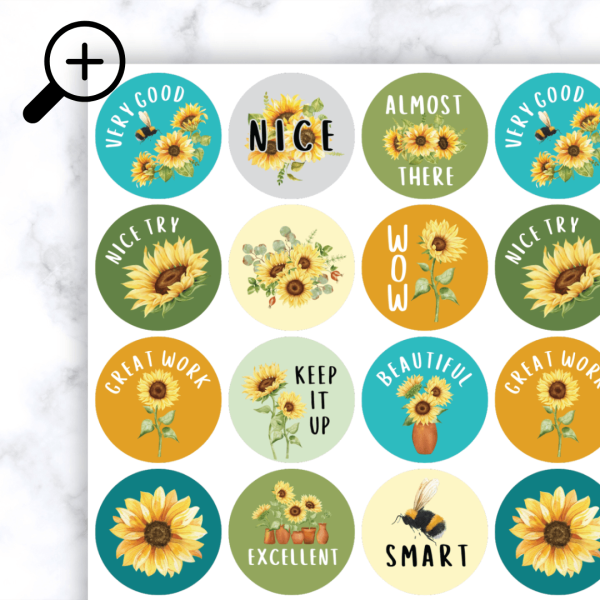 Alternative view of Sunflower Stickers