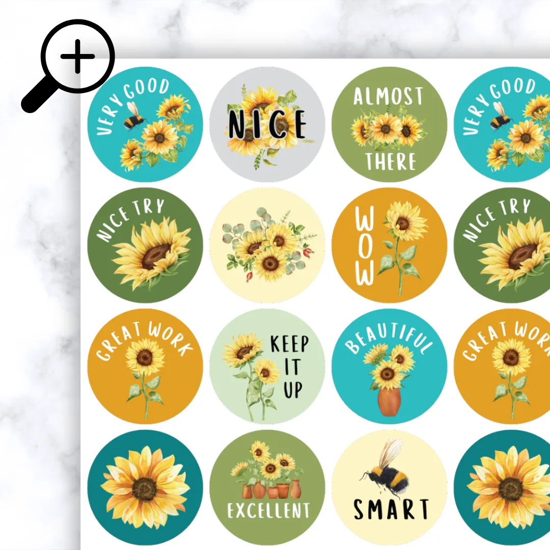 Alternative view of Sunflower Stickers