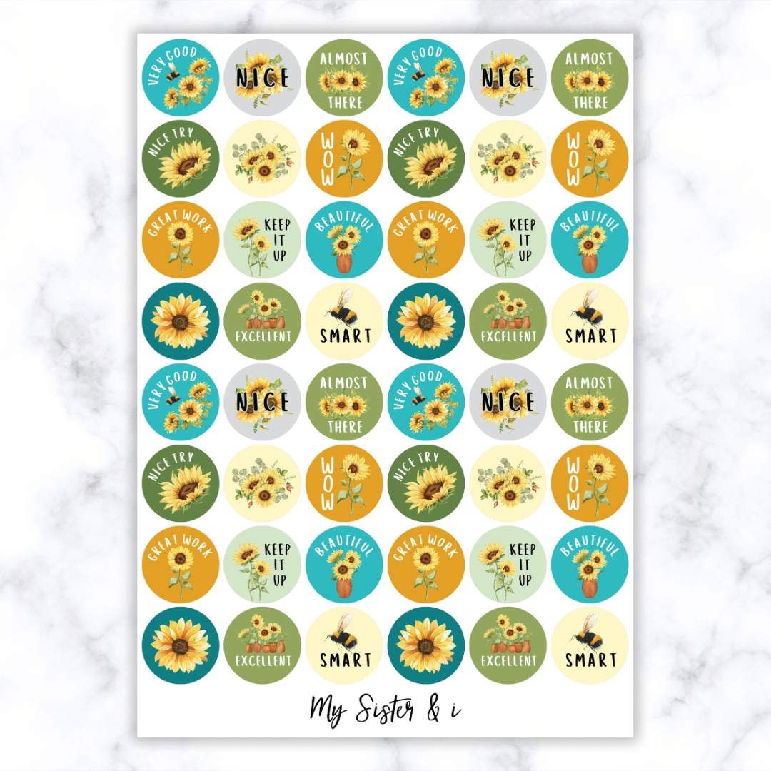 Sunflower Stickers