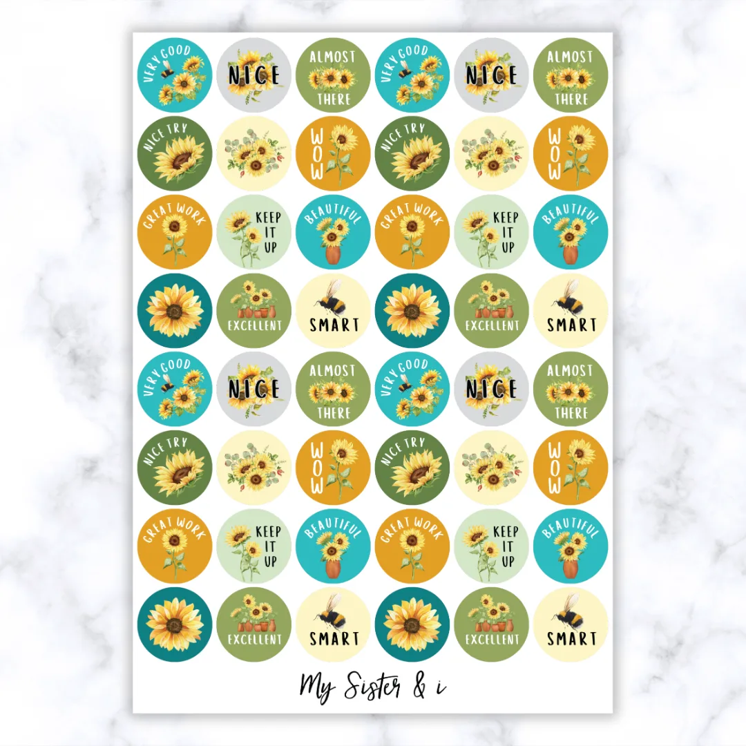 Sunflower Stickers