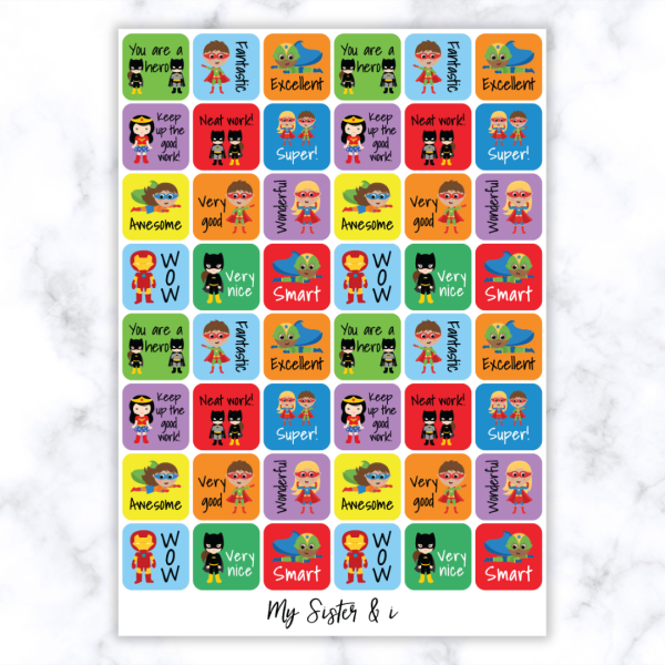 Superhero Stickers