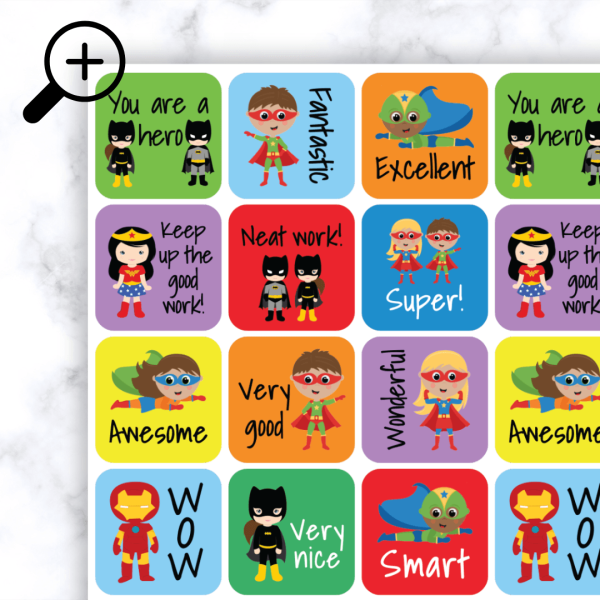 Alternative view of Superhero Stickers