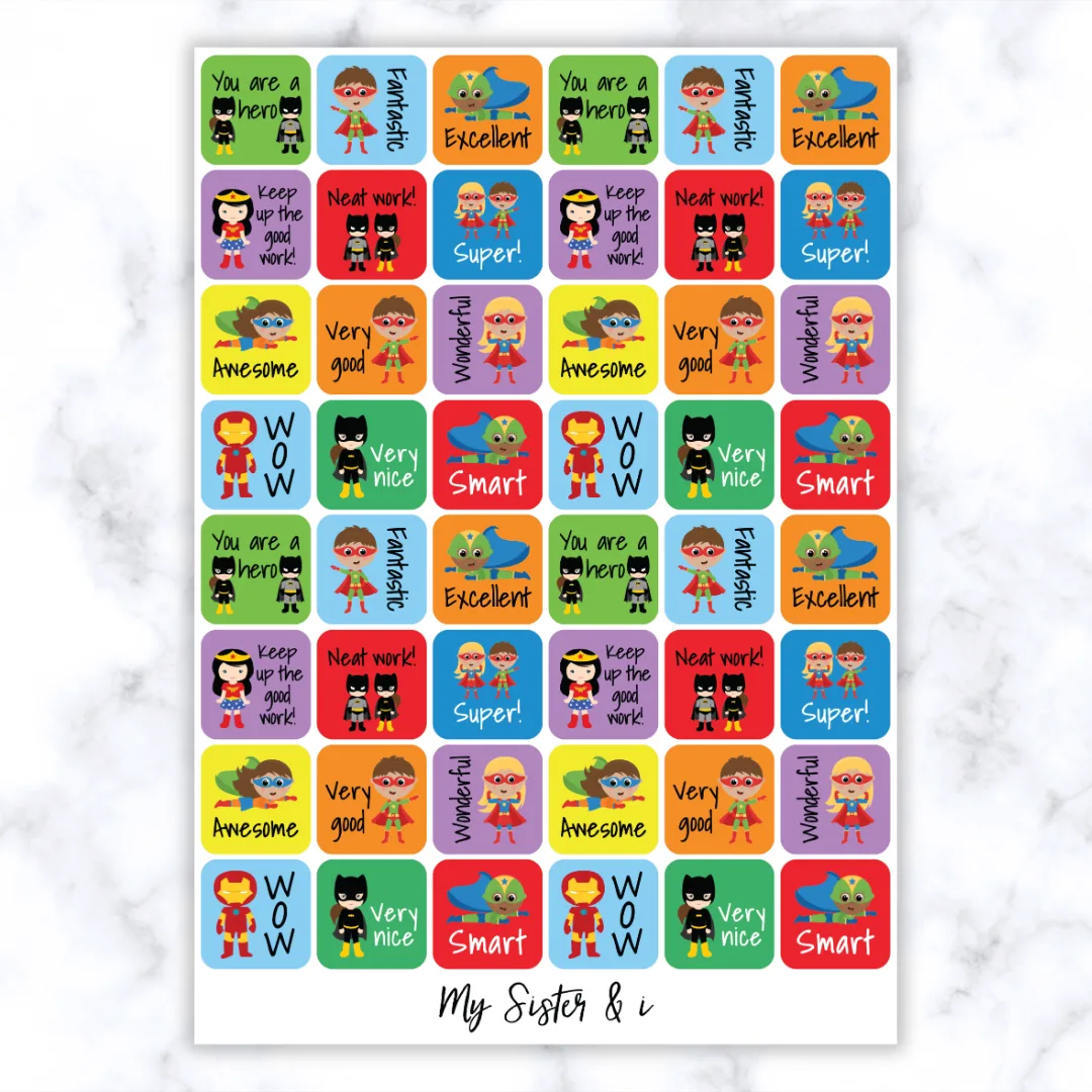 Superhero Stickers