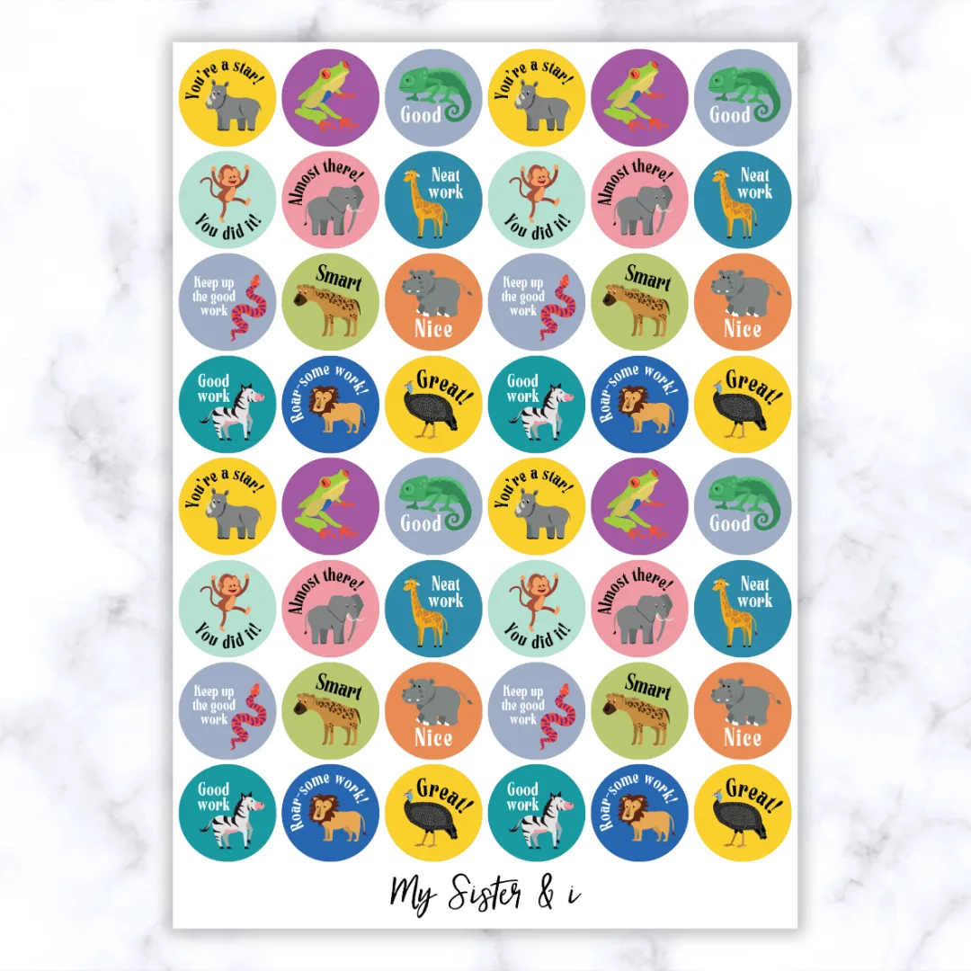 Wild Animals Stickers