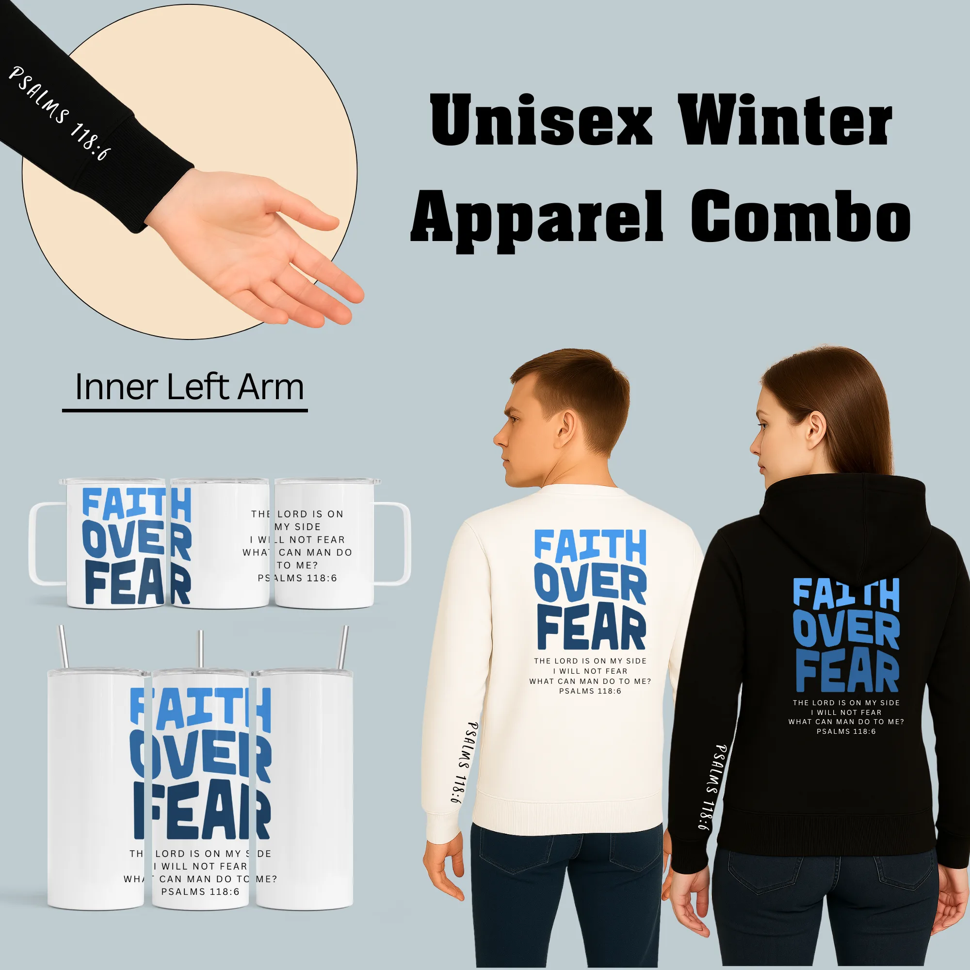 Faith Over Fear Winter Apparel Combo