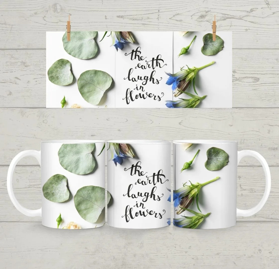 Laughs in Flowers Mug