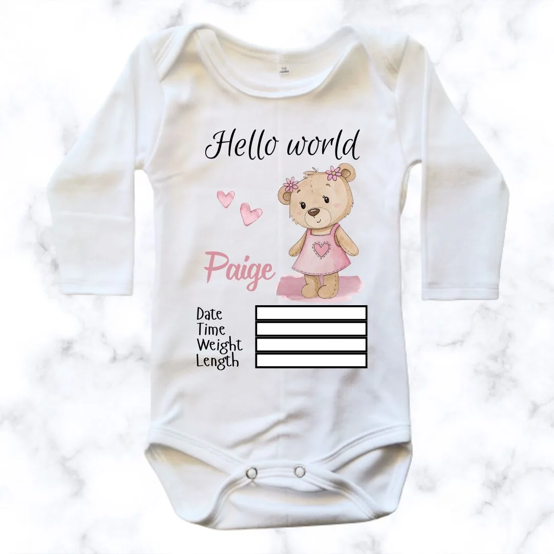 Birth Announcement - Bear
