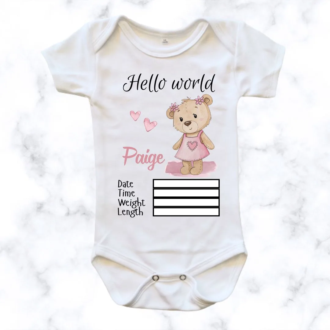 Birth Announcement - Bear