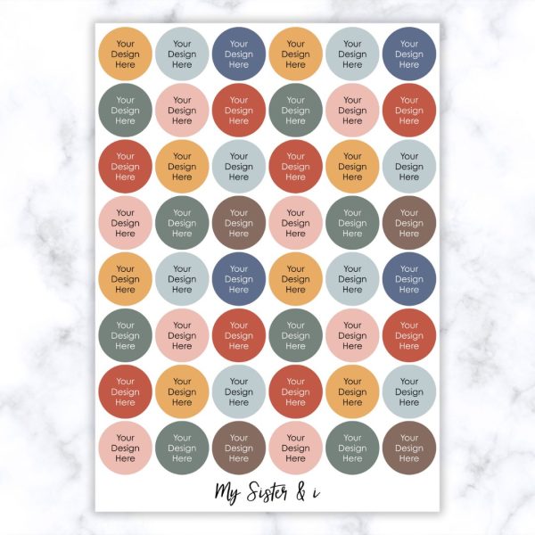Custom Printed Teacher Stickers - Circles