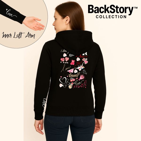 Love Hoodie Product Images Female Model