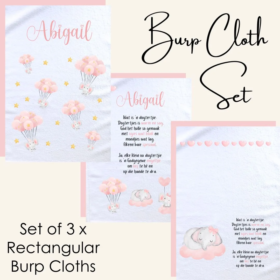 Alternative view of Baby Elephant Burp Cloth Set 2