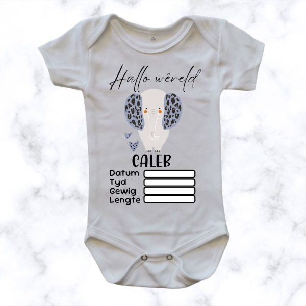 Animal Birth Announcement Baby Onesie | Custom Printed Onesie