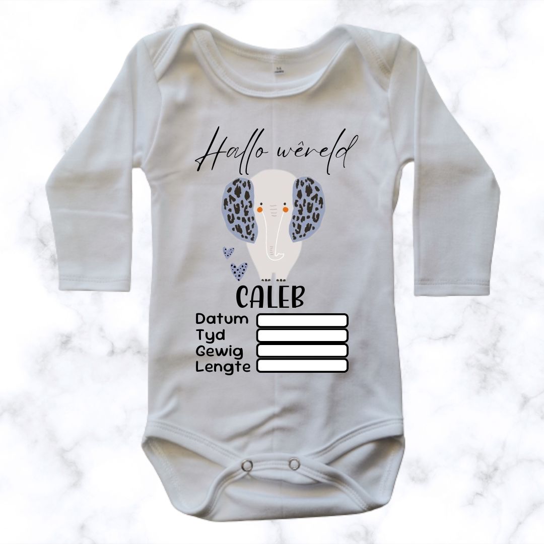 Animal Birth Announcement Baby Onesie | Custom Printed Onesie