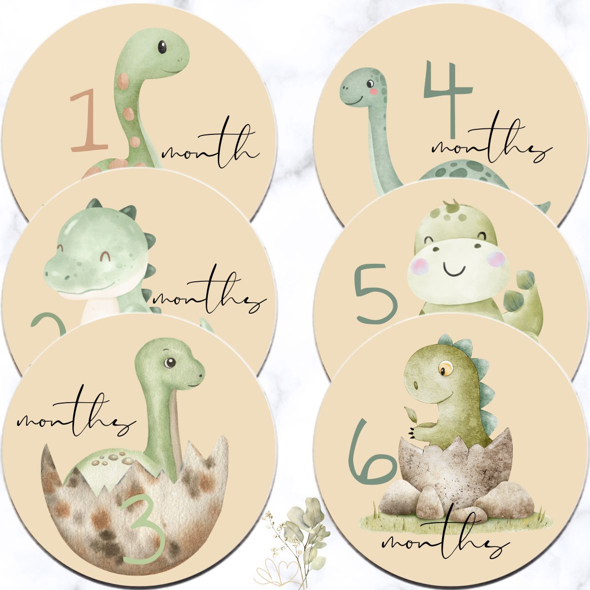 Dino Theme Milestone Disks