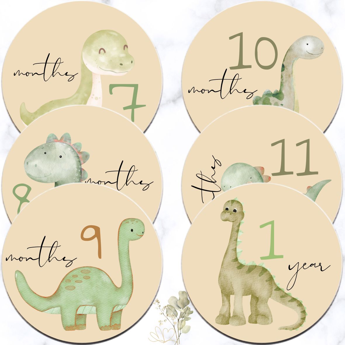 Dino Theme Milestone Disks