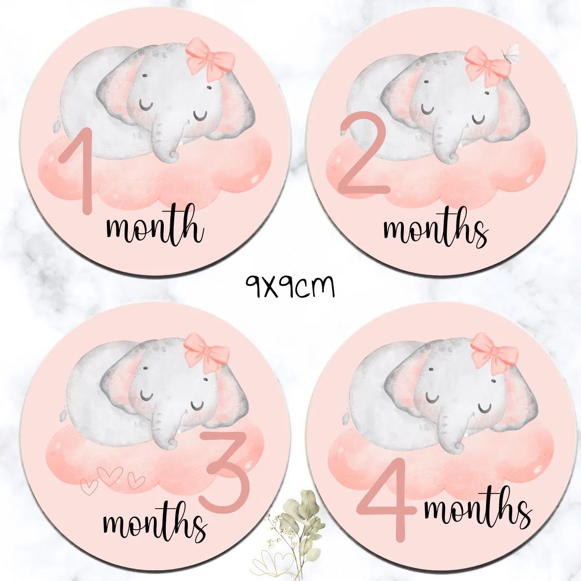 Elephant Theme Milestone Disks