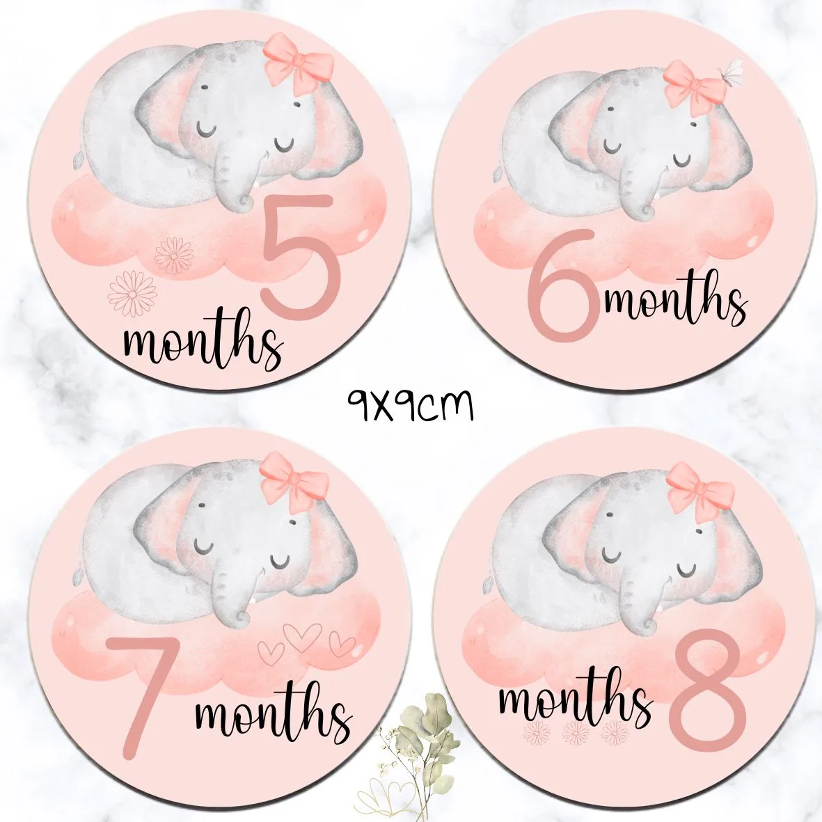Elephant Theme Milestone Disks