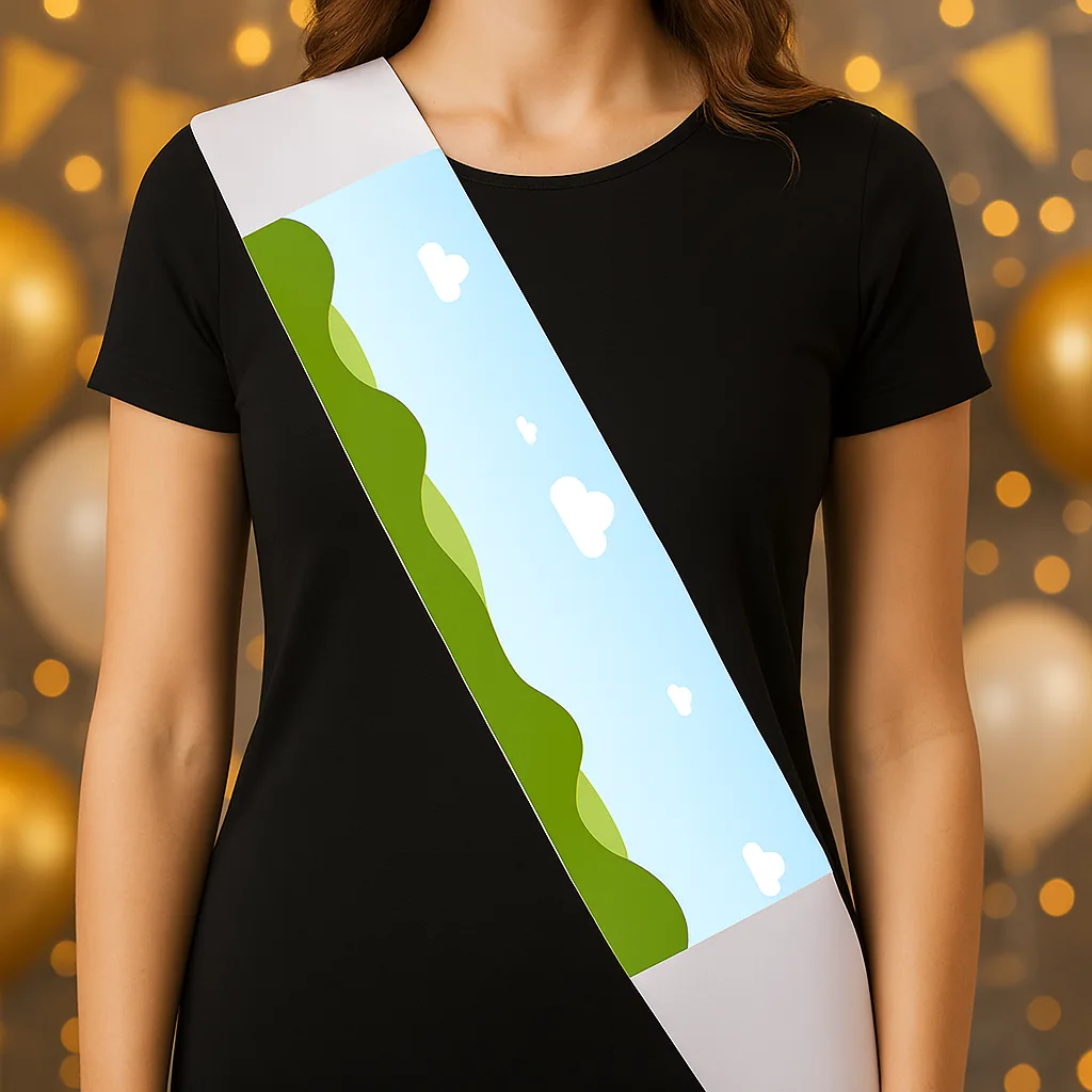 Custom Printed Satin Sash