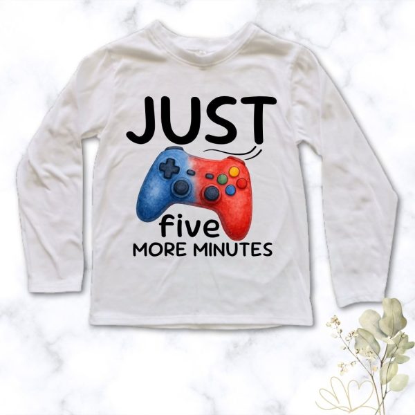 Alternative view of Just five more Minutes | Custom Printed Kids T-Shirt