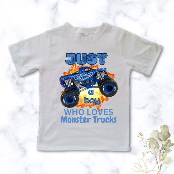 Blue Thunder Racer Tee | Custom Printed Kids T-Shirt for Boys