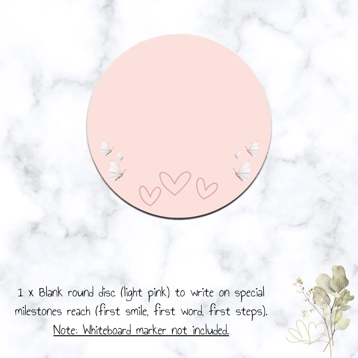 Blank light pink Disc for special Milestones