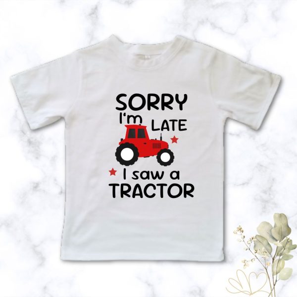 Printed kids t-shirt for little tractor lovers
