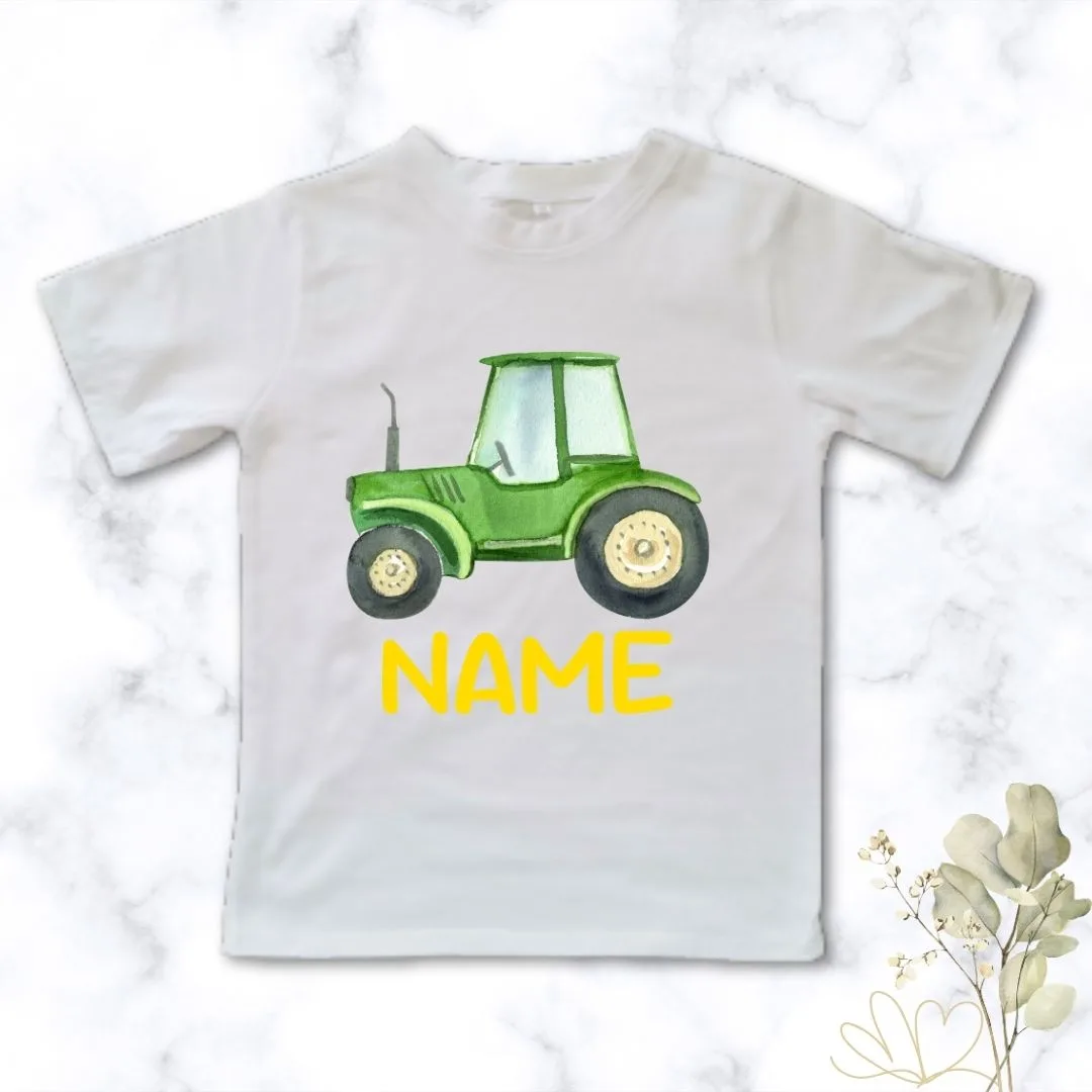Alternative view of Little Tractor Driver | Custom Printed Kids T-Shirt