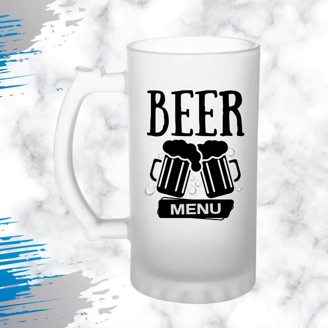 Beer Menu Frosted Beer Mug