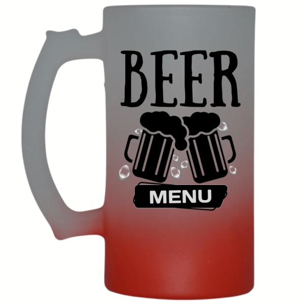 Beer Menu Frosted Beer Mug