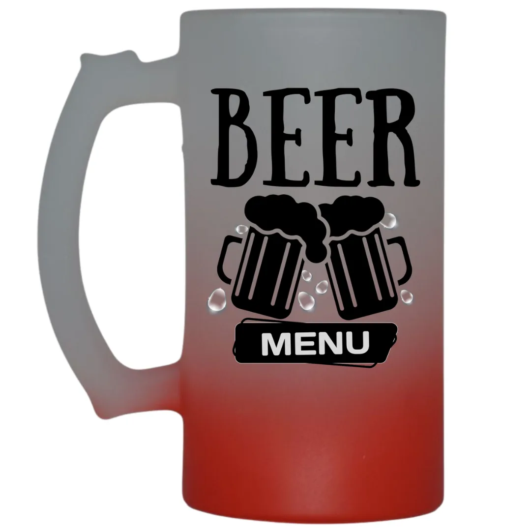 Beer Menu Frosted Beer Mug