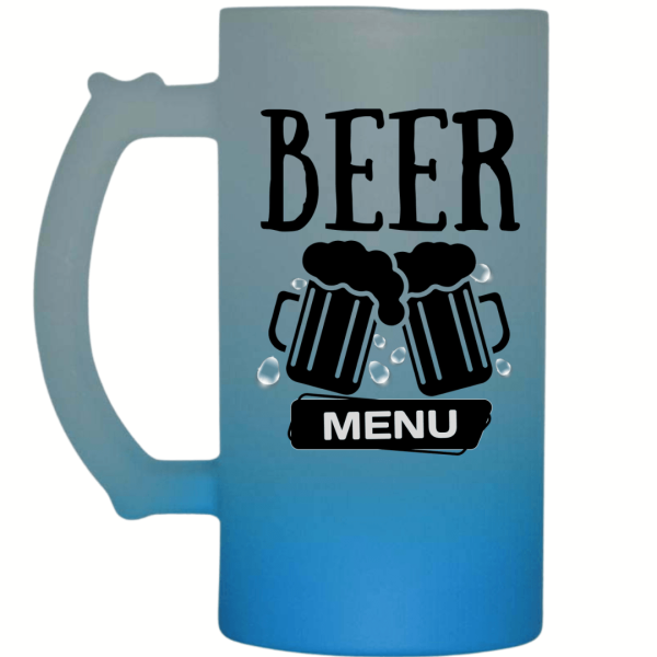 Beer Menu Frosted Beer Mug