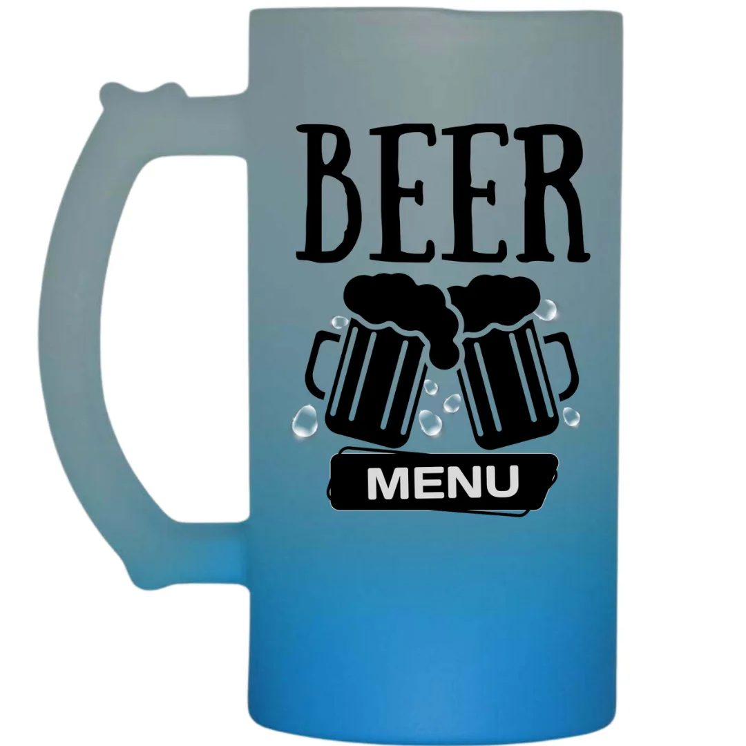 Beer Menu Frosted Beer Mug