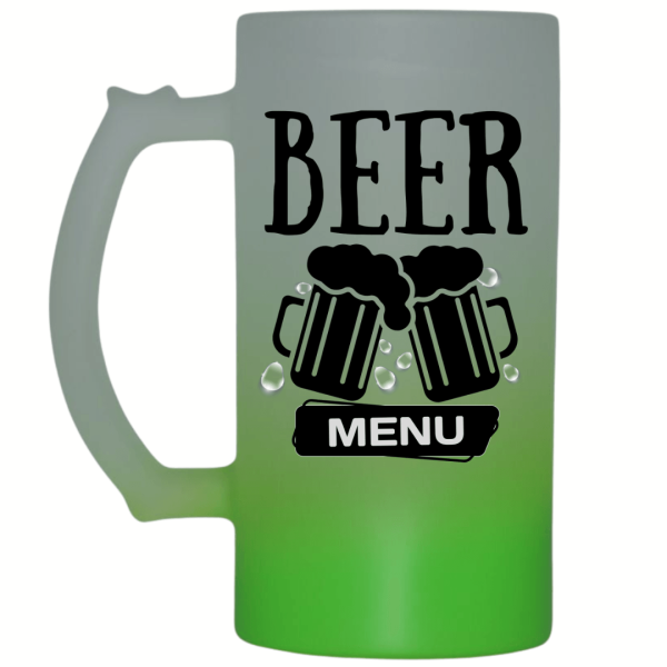 Beer Menu Frosted Beer Mug